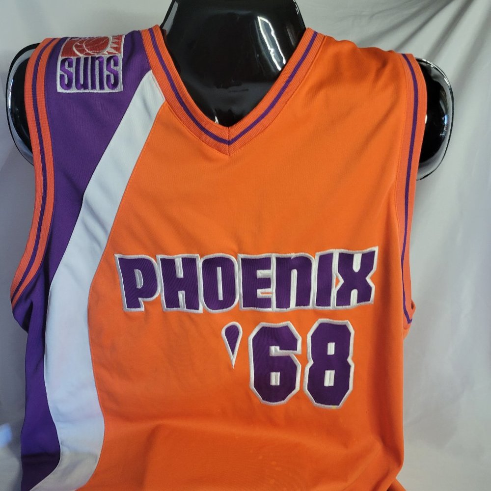 Phoenix Suns '68 Hardwood Classic/Carl Banks Purple Orange Jersey (Size XL)